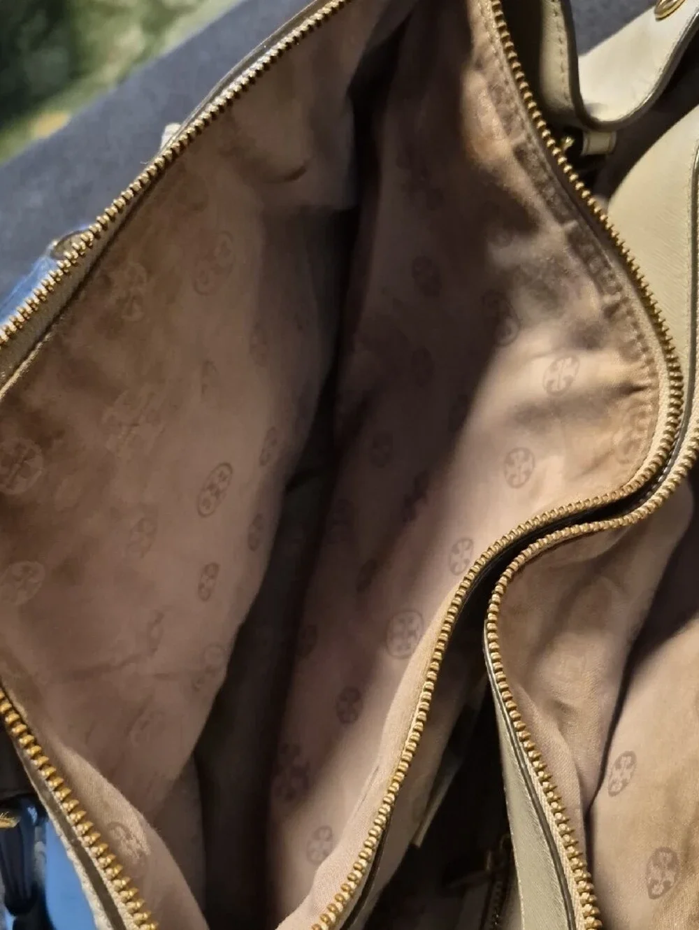 Tory Burch Light Beige Leather Satchel